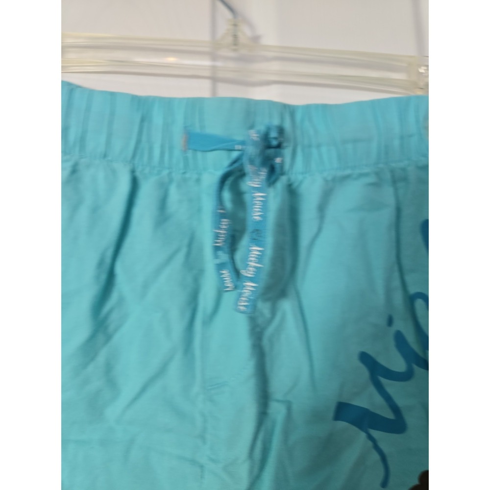 Disney Pajama Shorts Size Large Turquoise and Brown with Graphic Designs - Picture 3 of 7